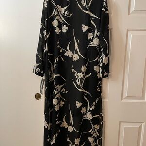 Elegant Black Floral Dress